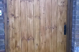 Fencing Nottingham cladding gate front wood stained